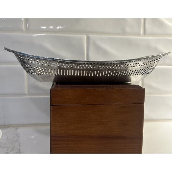 Usn Silver Indiana Antique US Silver-Plated Platters & Trays  Vtg 1940s WWII R. Wallace Silver Soldered U.S.N. Hallmarked Serving Tray Dish